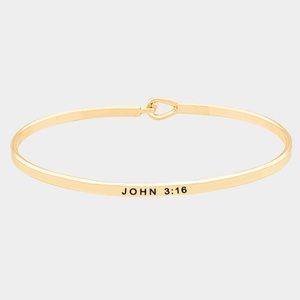 John 3:16 gold tone bracelet